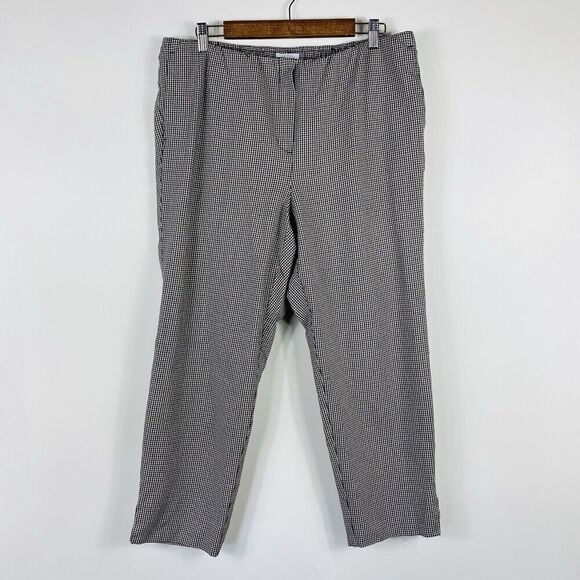 J. Jill Size 16 Houndstooth Premium Bi-Stretch Pull On Crop Ankle Pants - Picture 1 of 6